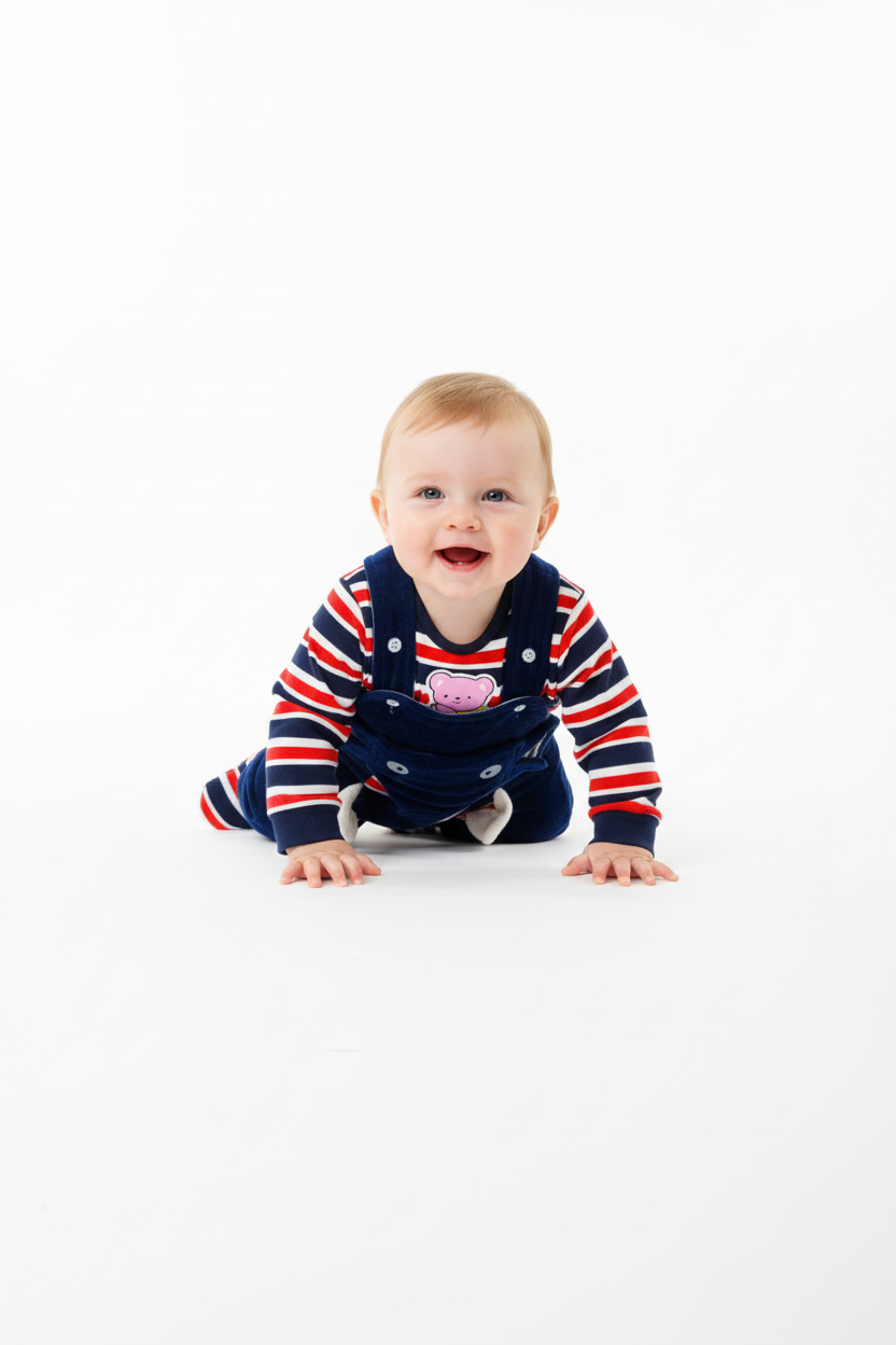 Kids Winter Romper - Navy Blue Jumpsuit