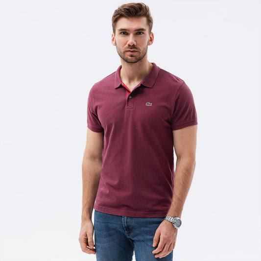 L-T Premium Men's Embroidered Mahroon Polo Shirt