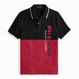 R-L Premium Men's Embroidered Mahroon & Black Polo Shirt