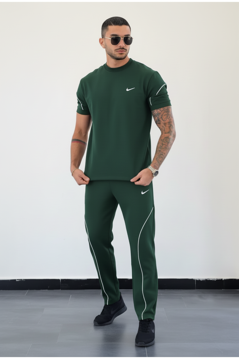 Dark Green Tracksuit on Model
