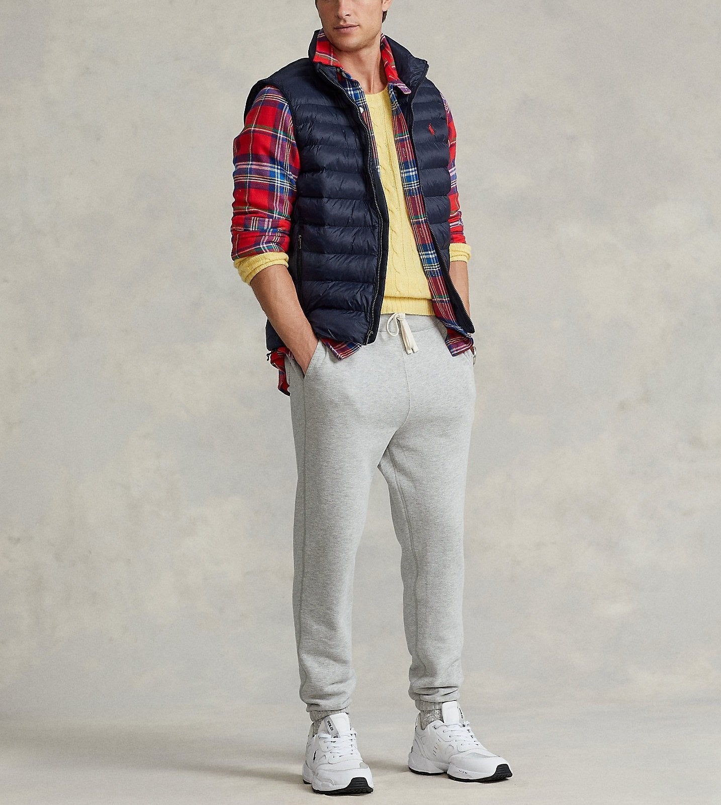 Blue Sleeveless Puffer Jacket R/L