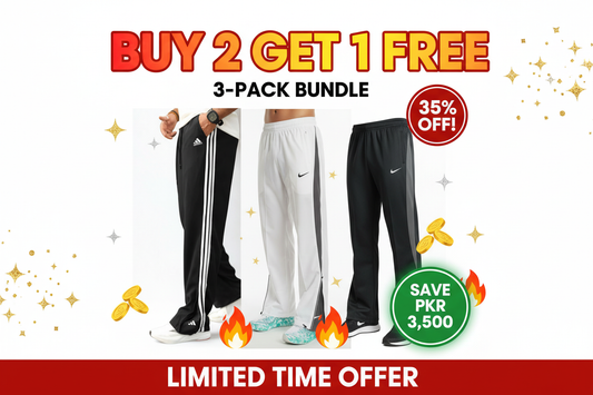 3-Pack Trouser Bundle - bl ackAD + white  nk + black NK