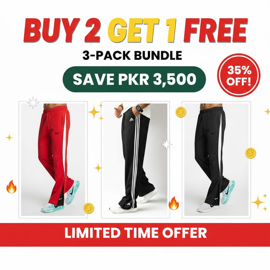 3-Pack Trouser Bundle - black AD + red nk + black NK
