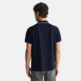 R-L Premium Men's Embroidered Red & Blue Polo Shirt