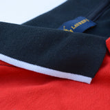 R-L Premium Men's Embroidered Red & Blue Polo Shirt