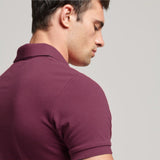 H-T Men's Premium Printed Mahroon Polo Shirt