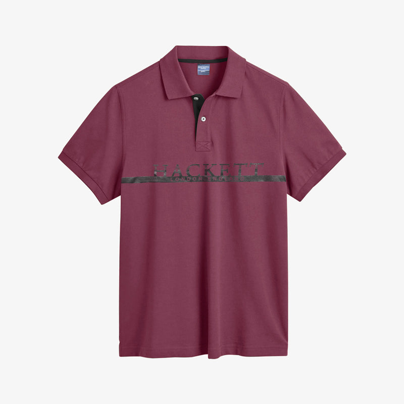 H-T Men's Premium Printed Mahroon Polo Shirt