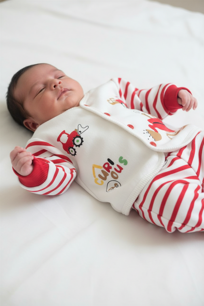 Baby Bunny Terry Stuff Body suit With Cap