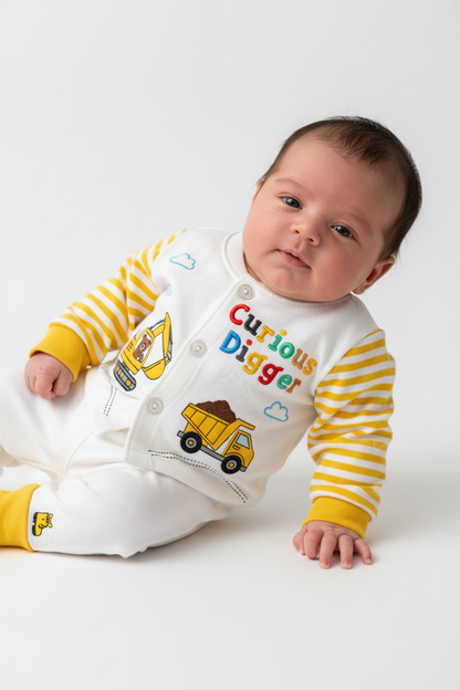 Baby Curious Digger Terry Stuff Body suit