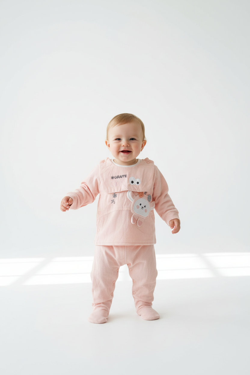 Adorable Baby Giraffe Terry Stuff Body suit