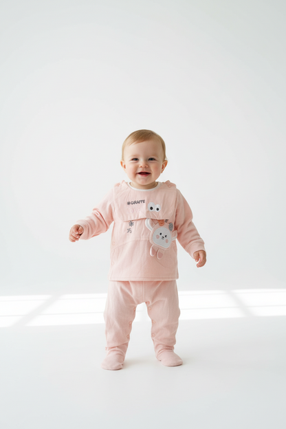 Adorable Baby Giraffe Terry Stuff Body suit