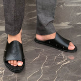 Ugur Hand Made Poxinio Black Chappal