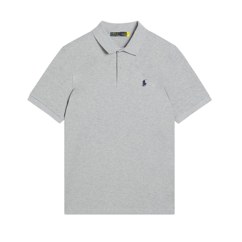 L-T Premium Men's Embroidered Gray Polo Shirt