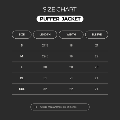 Black Full Sleeves Puffer Jacket-N/F Premium