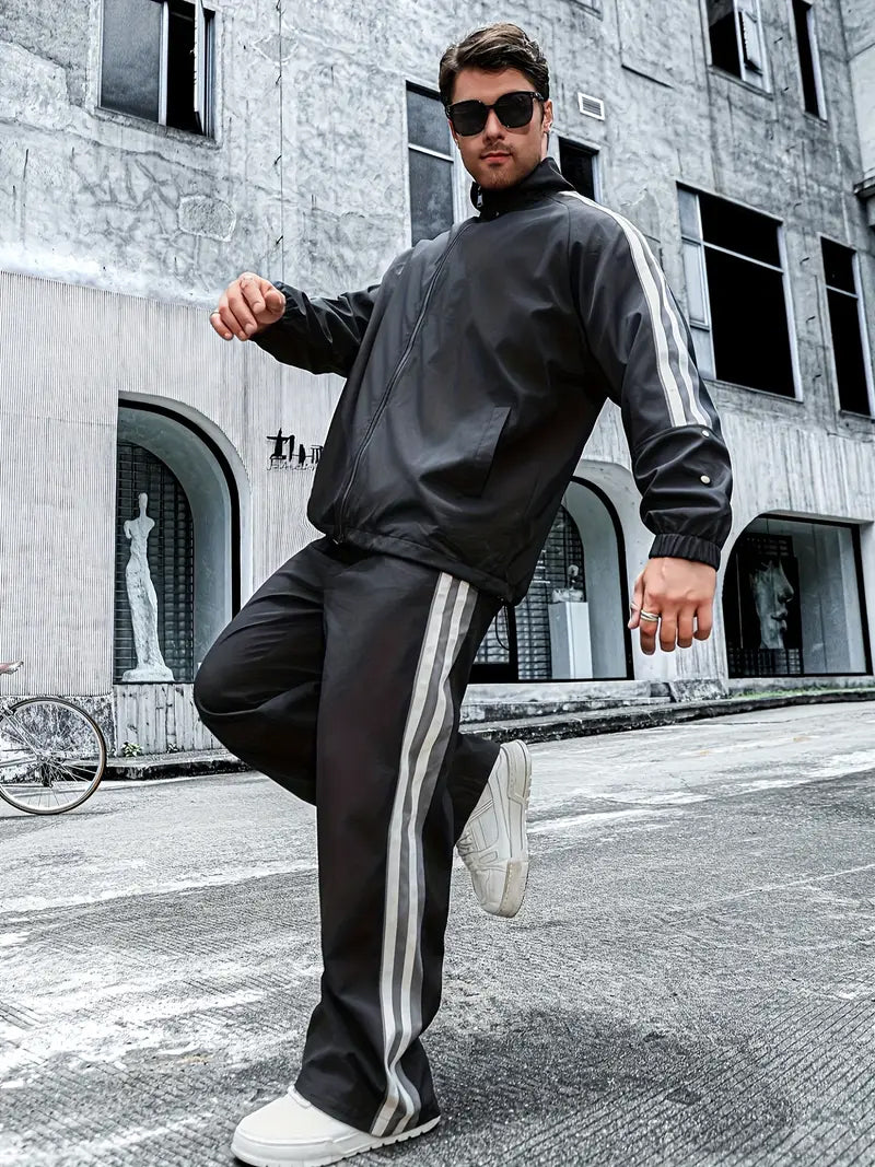 Black Liner Unisex Polyfleece Track suit
