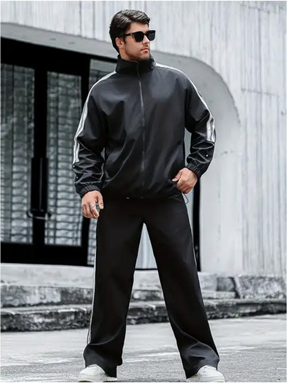 Black Liner Unisex Polyfleece Track suit