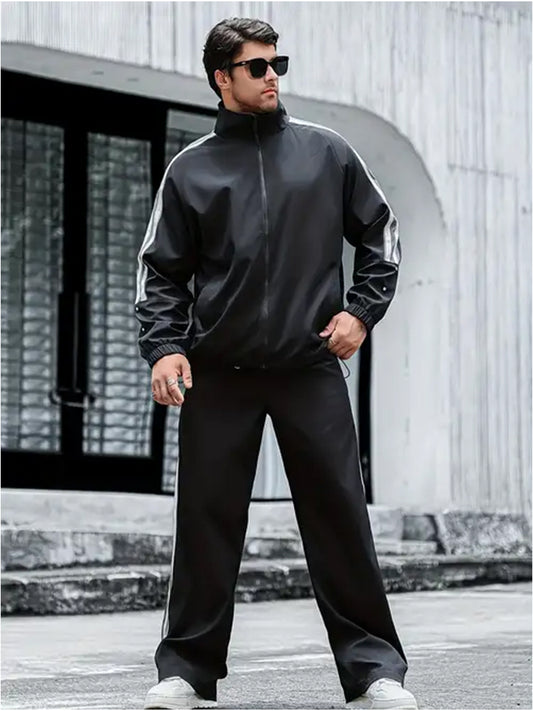 Black Liner Unisex Polyfleece Track suit