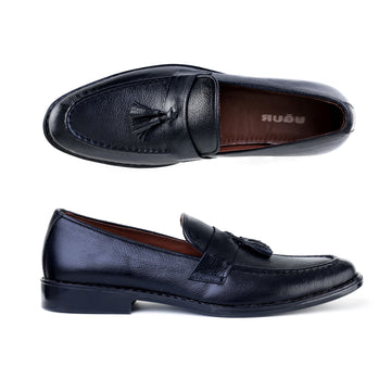 Ugur Pure Leather Hand Made tussled Black Shoes