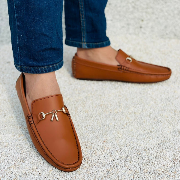 Ugur Hand Made mustard Palin loafers with Tussle