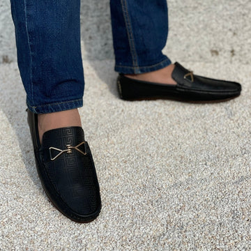 Ugur Hand Made brick textured Palin loafers with Tussle