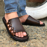 Ugur Hand-Made Vinda Brown Chappal -Free home delivery