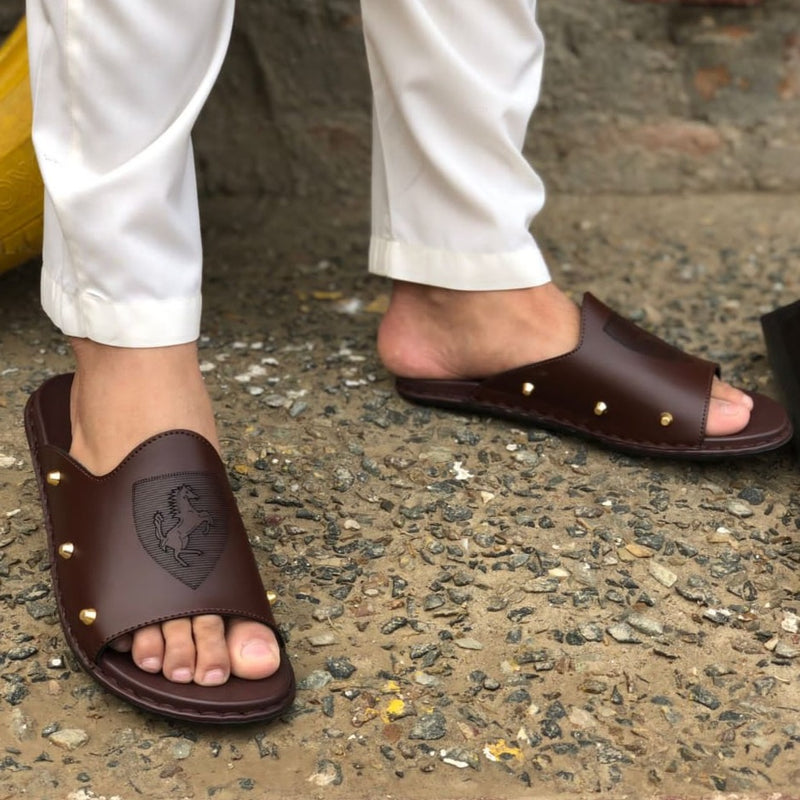 Ugur Hand Made Poxinio Brown Chappal Peshawari chappal & sandals UGUR.PK 