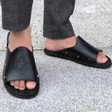 Ugur Hand Made Poxinio Black Chappal Peshawari chappal & sandals UGUR.PK 