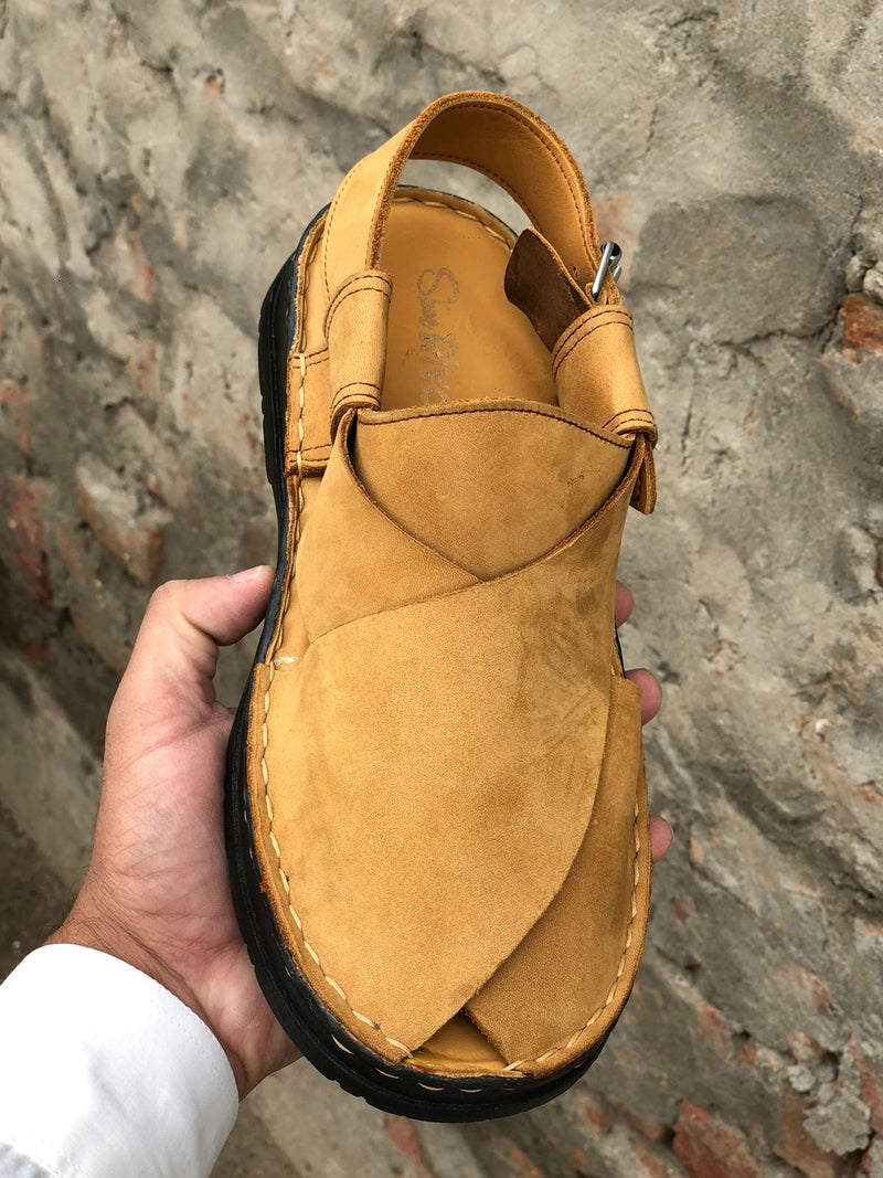 Ugur Hand Made Medicated Double Padded Insole Mustard Chappal