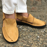 Ugur Hand Made Medicated Double Padded Insole Mustard Chappal